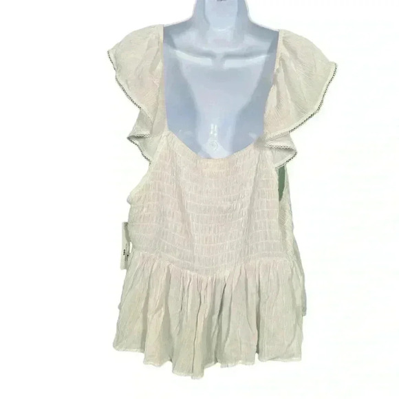 Wallflower Women's 2X White Short Sleeve Alessia Top New with Tags - Picture 5 of 9